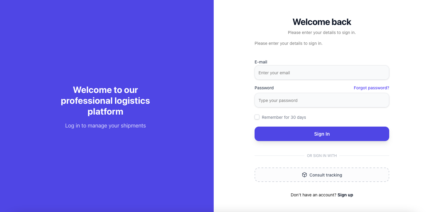 Installation complete — login screen ready to use